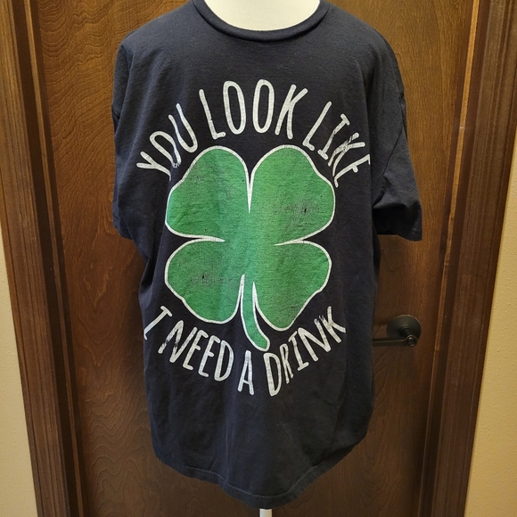 Gildan Other - Green Clover Graphic T-Shirt - St Patrick's Day